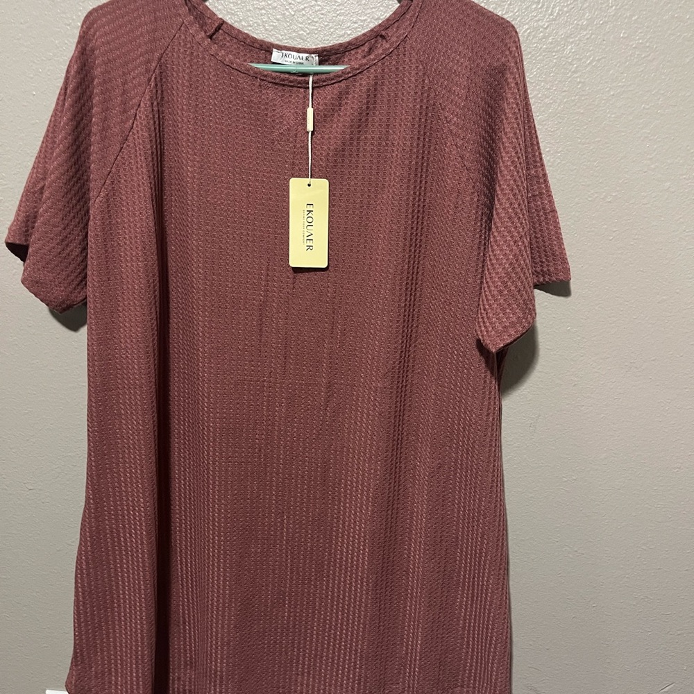 Knox Rose Pink Boxy Blouse with Relaxed Fit
